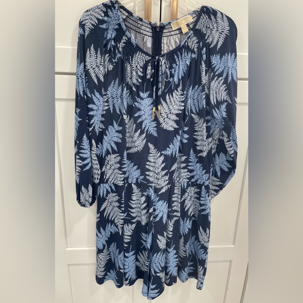 MICHAEL KORS NAVY FERN ROMPER L